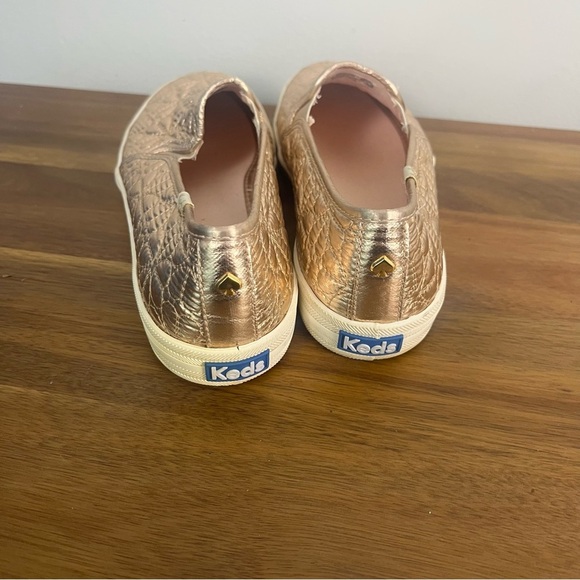 Kate Spade x Keds new york Women's Double Decker Quilted Loafers Champagne Sz 7 - Picture 5 of 10